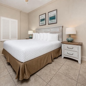 Drift into restful slumber on the king bed in this guest suite, awakening refreshed and ready for beachside adventures
