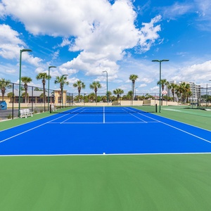 Grab your racket and enjoy a friendly match on the well-maintained tennis court