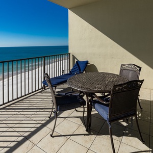 Relax on your balcony and bask in the sunlight with mesmerizing views of the gulf coast on your beach retreat