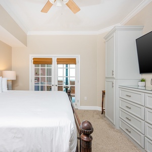 Relax after a fun beach day and stream your favorite shows from the cozy king bed in the master suite