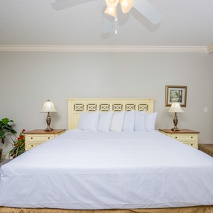 Unwind after a fun vacation day and stream your favorite shows in the king master suite