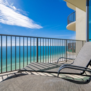 Soak in the coastal vibe from your balcony lounge chairs, savoring the stunning views and refreshing breezes