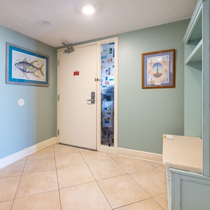 Entryway to your vacation rental inviting you to explore your beachfront retreat