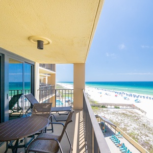 Bask in the sun on your balcony, soaking in beach views and the refreshing sounds of the coast