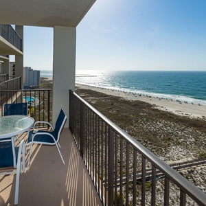 Sunlight shimmers on the gulf as you relax on your balcony and watch the gentle waves lap the shore