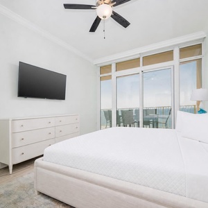 Unwind after a day at the beach and stream your favorite shows in the master and wake up to gentle waves