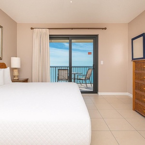 Drift into restful nights with king bedding while enjoying stunning views from your cozy master suite