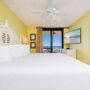 Wake up in the master suite to soft coastal sounds and stretch out on the king bed as sunlight fills the room