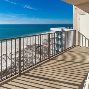 Breathe in the fresh air from the balcony, where you can enjoy the coastal surroundings
