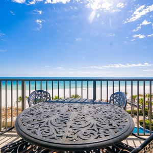 Relax on your balcony and bask in the sunlight with mesmerizing views of the gulf coast on your beach retreat