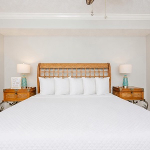 Sink into the king bed in the master, where tranquility awaits and invites restful nights and refreshing mornings