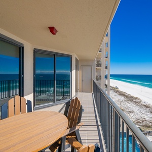 Experience the tranquil waters and seemingly endless gulf views from your beachfront balcony