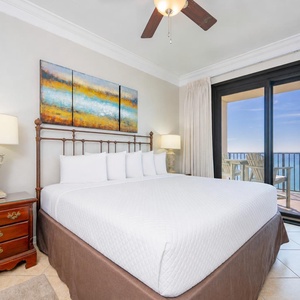 Drift into peaceful slumber in the king master suite, with stunning coastal views awaiting you from your balcony