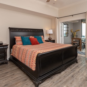 Relax in your plush king bed in the master suite, where cozy nights invite restful sleep after beach adventures