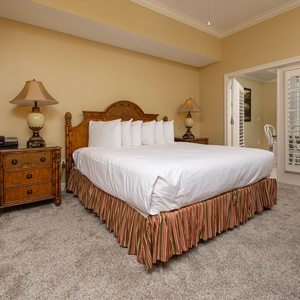 Enjoy restful nights in this king master suite with cozy bedding and drift off into a peaceful slumber