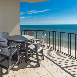 Relax on your balcony and bask in the sunlight with mesmerizing views of the gulf coast on your beach retreat