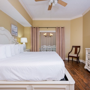 Relax after a fun beach day and stream your favorite shows from the cozy king bed in the master suite