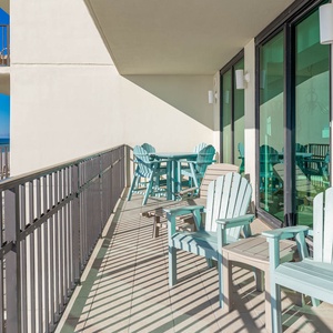 Relax on the spacious balcony, perfect for enjoying the fresh air and beautiful views