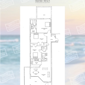 Spacious floor plan featuring three bedrooms, two and a half baths, and an inviting living area with a balcony