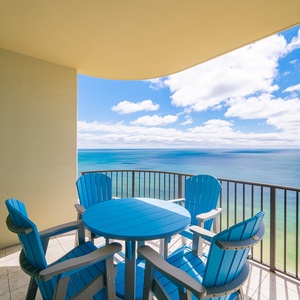 Relax on your balcony, enjoying joyful moments and breathtaking coastal views