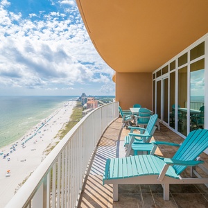 Experience seemingly endless coastline views of the horizon as waves lap the shore and the sun glistens over the water