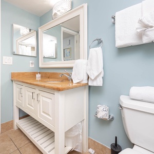 Bright master bath featuring a spacious vanity, elegant fixtures, and plush towels for a refreshing retreat