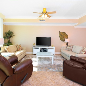 Unwind in the plush recliner, savoring laughter and good times with family while streaming your favorite shows