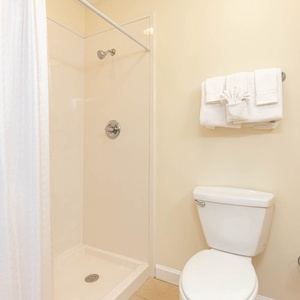 Revitalize in the guest bath shower, where refreshing water and soft towels invite you to unwind after a fun day