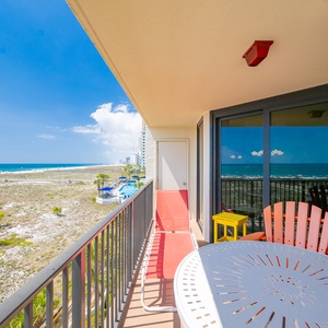 Soak in the vibrant beach vibe while lounging on your balcony, enjoying stunning coastal views and the sound of waves