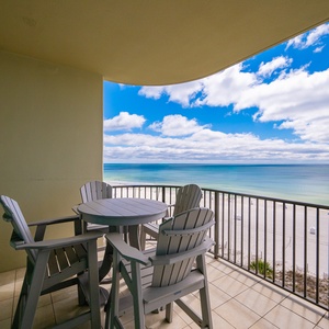 Relax on your balcony and bask in the sunlight with mesmerizing views of the gulf coast on your beach retreat