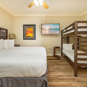Unwind in this inviting guest bedroom featuring a king