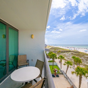 Experience seemingly endless coastline views of the beach from your balcony