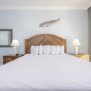 Experience restful nights on the king bed in the master, surrounded by serene decor and gentle coastal sounds