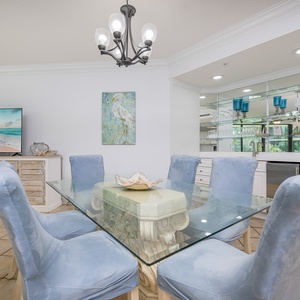 Savor a family meal or enjoy a fun game night with the coastal vibe and create lasting memories with loved ones