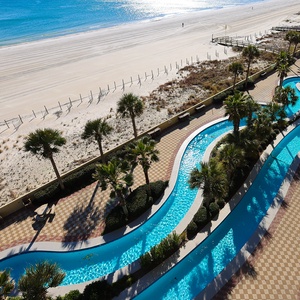 Float on the lazy river, brave the fun waterslide, cool off in the pool, or soak in indoor hot tubs