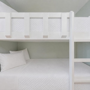 Bunk beds in the sleeping area offer restful spots for kids to settle in after a day of fun