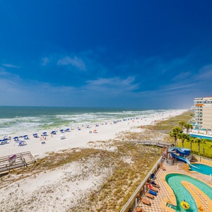 Lounge in the lazy river on yellow floats, brave the fun waterslide, relax in indoor hot tubs, or cool off in the indoor pool