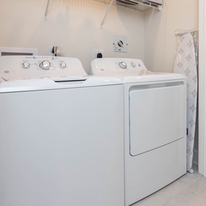 Refresh your beach attire with the convenience of a washer and dryer in your rental