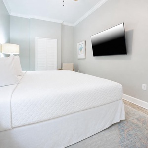 Relax after a fun beach day and stream your favorite shows from the cozy king bed in the master suite