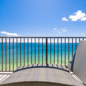 Lounge on your balcony overlooking the stunning gulf coastline and doze to the sound of waves and seagulls