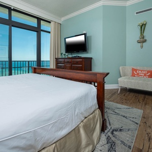Gaze out at the coast from the king master suite, letting the serene views inspire restful moments