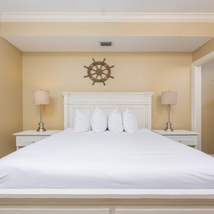 Drift off into blissful sleep on the queen bed in the guest suite, embraced by a calm atmosphere that invites relaxation