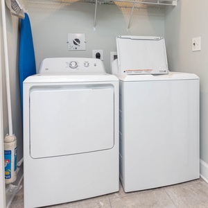 Refresh your swimsuits and towels in the in-unit washer and dryer after a day on the beach