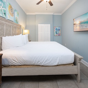 Relax after a fun beach day and stream your favorite shows from the cozy king bed in the master suite