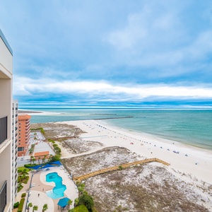 Soak in the stunning coastal views while listening to the gentle sounds of beach life below