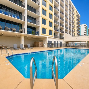 Take a refreshing dip in the beachside pool