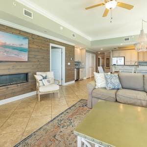 Electric fireplace for added comfort and ambiance
