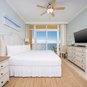 Rest comfortably in the king master suite and wake up refreshed to the gentle sounds of the coast from the balcony