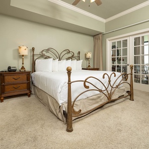 Enjoy restful nights in this king master suite with cozy bedding and drift off into a peaceful slumber