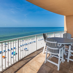 Enjoy meals or drinks on your balcony while taking in the expansive views of the beach and coastline